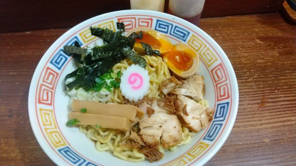 「油そば+味玉(¥800+サービス券)」@支那そば 菜華の写真