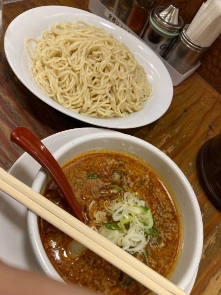「芳香辛醤油つけ麺　細麺」@拉麺 じゃかじゃかの写真