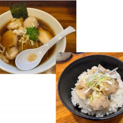 特製中華そばしょうゆ味➕大150円➕貝のせごはん