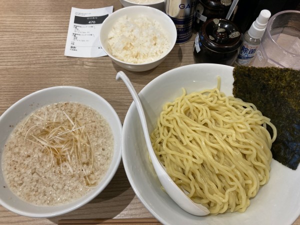 「コッテリの塩つけ麺¥980＋大盛¥100＋背脂こてり¥100」@コッテリの塩らー麺専門店 MANNISH 日暮里店の写真