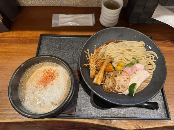 「ポルチーニ茸と秋野菜のつけ麺」@麺家 半蔵の写真