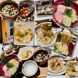 【梅】昆布水つけ麺（大）1530円＋海老雲吞