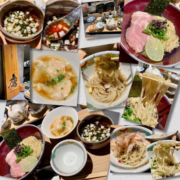 「【梅】昆布水つけ麺（大）1530円＋海老雲吞」@だしの虜の写真