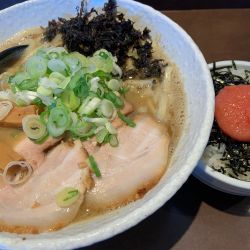 濃厚煮干しそば➕明太ご飯