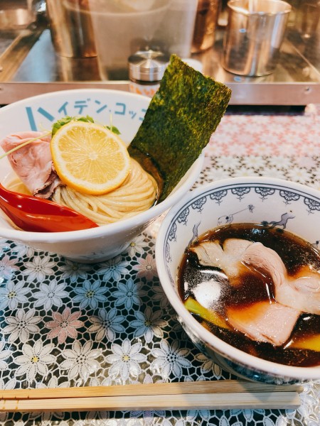 「アゴ煮干×昆布水つけ麺BABY」@ベイビーマルソン さくら麺菓の写真