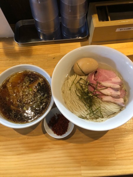 「特製つけ蕎麦（醤油）＋肩ロース」@麺道 六善の写真