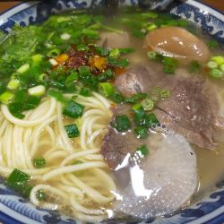 蘭州拉麺限定セット（細麺・パクチー葱多め）