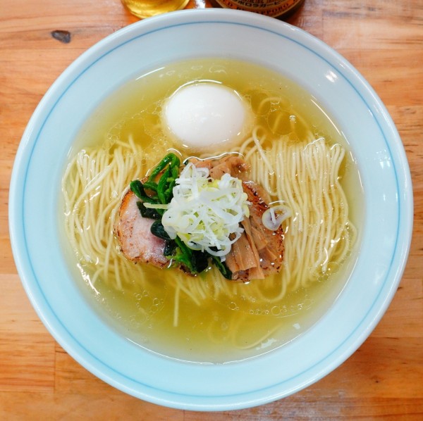 「塩中華そば＋白だし塩玉子＋サッポロラガー」@トキワの写真