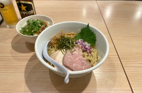 「【限定】雲丹まぜそば¥1000、日替わり飯¥250」@中華そば みかわの写真