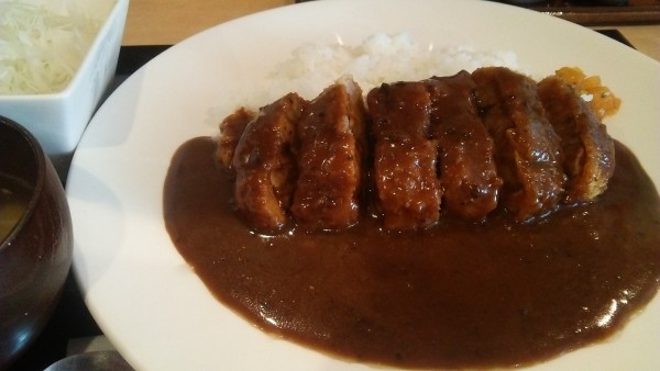 「ランチ かつカレー定食 1300円」@白いとんかつ 善香の写真