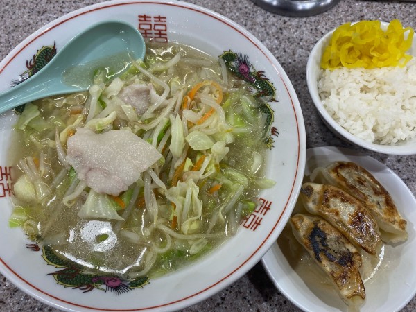 「麺定食（タンメン）800円」@ラーメン王 後楽本舗の写真