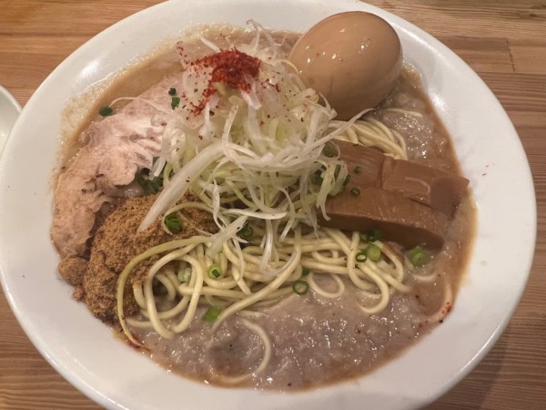 「魚だく・並+煮玉子(1000+150円)」@麺屋 極鶏 一乗寺本店の写真