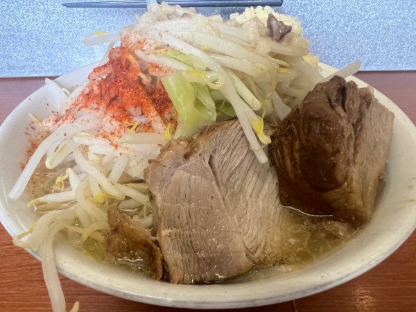 「【期間限定】塩ラーメン・ヤサイマシニンニク半分（1200円）」@ラーメン荘 地球規模で考えろ ソラの写真