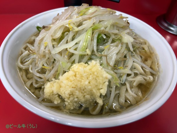 「小ラーメン(900円)ニンニク」@ラーメン二郎 柏店の写真