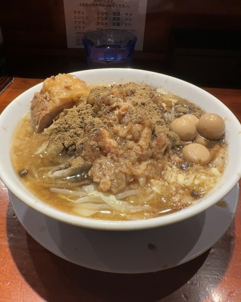 「ラーメン少なめ　魚粉　うずら」@豚ノヴァ 国分寺本店の写真