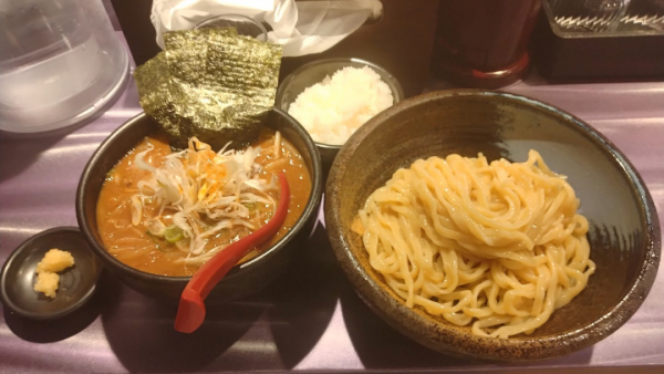 「辛味噌つけ麺￥1000+ニンニク・小ライス無料」@麺処 神田の写真