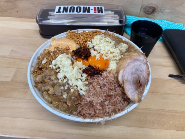 「まぜそば大1190円」@ハイマウントMの写真