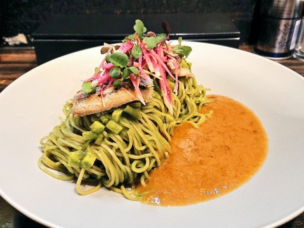 「大葉ソースと鰯又はアジのビストロスタイル」@稲荷屋の写真