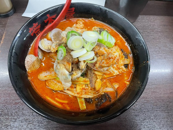 「限定　あさり大辛野菜シャキシャキ」@元祖旨辛系タンメン 荒木屋の写真