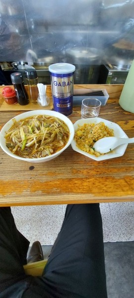 「ネギそば+半チャーハン」@支那そばけんの写真