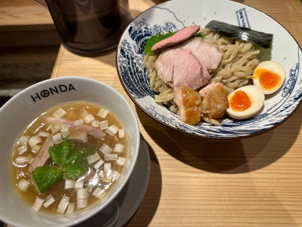 「自家製　手揉みつけ麺　特上　塩　大盛」@本田麺業 神田西口駅前店の写真