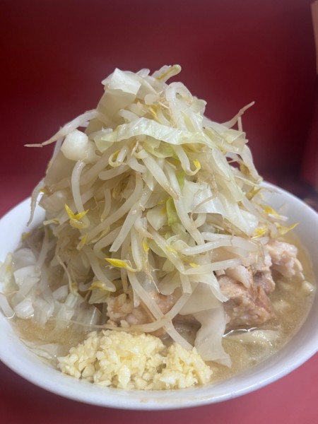 「ラーメン　豚4枚　ニンニク　ヤサイ」@ラーメン二郎 ひばりヶ丘駅前店の写真