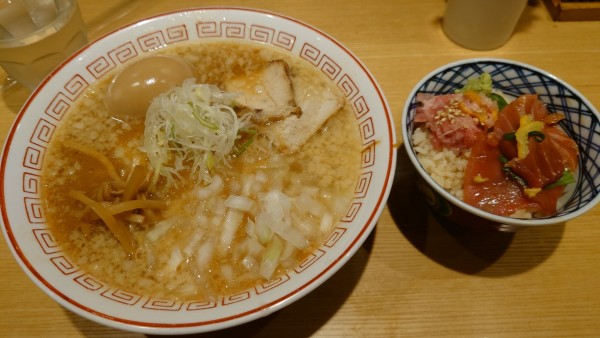 「煮卵味噌 まったり ＆ 本鮪漬け丼」@きたかた食堂の写真