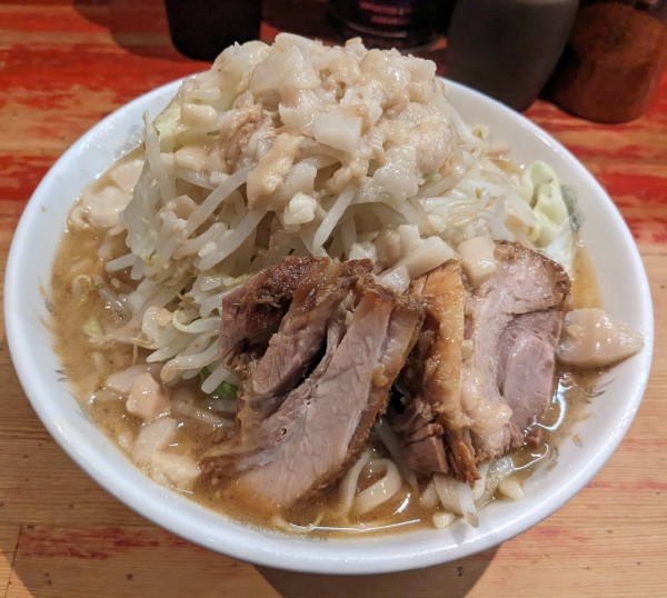 「小ラーメン　ニンニクアブラ」@ラーメン二郎 会津若松駅前店の写真