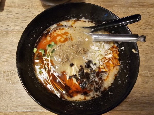 「濃厚担々麺+背脂 970+130円」@麺屋長門の写真