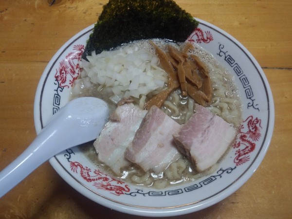 「背脂煮干中華　和え玉　　800+200円」@福島屋の写真