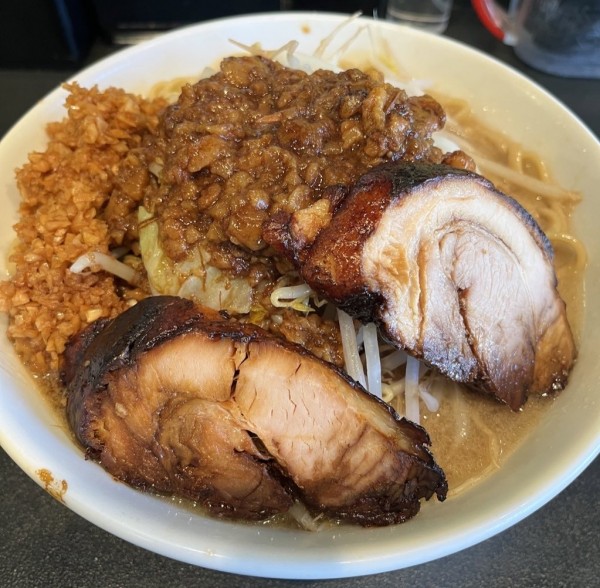 「大ラーメン(1000円)」@ラーメン伝次平 前橋店の写真