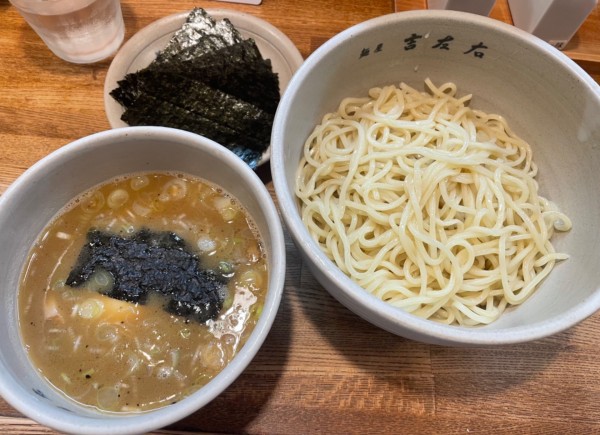 「味玉つけ麺(麺少なめ)+海苔」@麺屋吉左右の写真