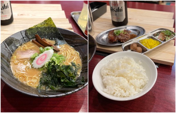 「夜のラーメン定食¥1200、瓶ビール¥600」@小田原系ラーメンともんじゃ酒場の写真