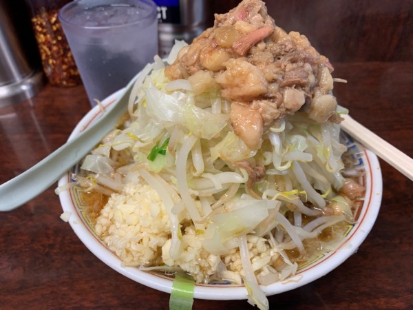 「ミニらーめん+全増し　700円」@ラーメン二郎 めじろ台店の写真