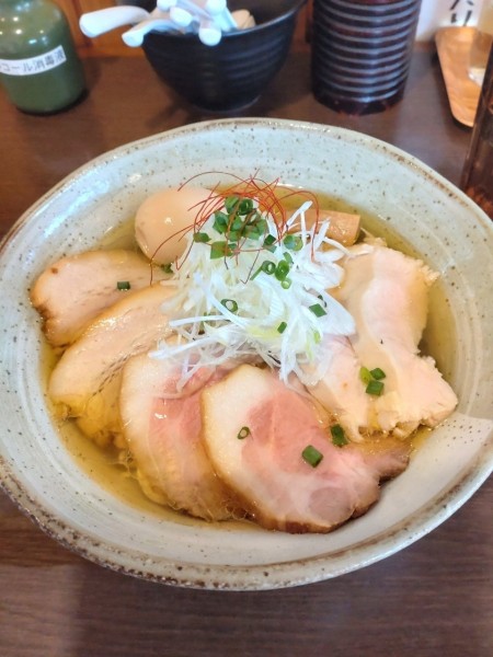 「政宗大盛　塩　特製トッピング」@つけ麺 弥七の写真