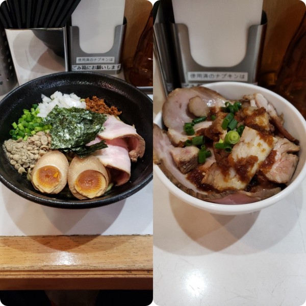 「煮干しまぜそばとミニチャーシュー丼」@麺屋 扇 SENの写真