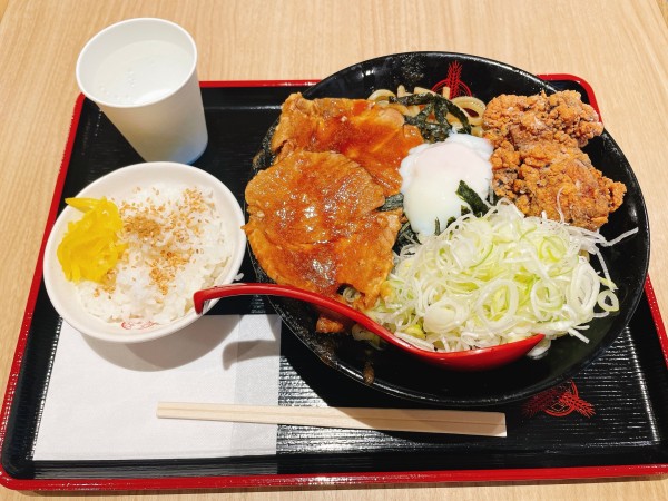 「伝説のスタミナ油そば」@つけ麺専門店 三田製麺所 晴海トリトン店の写真