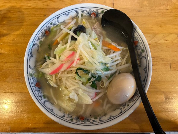 「タンメン＋煮たまご」@らーめん いやどうもの写真