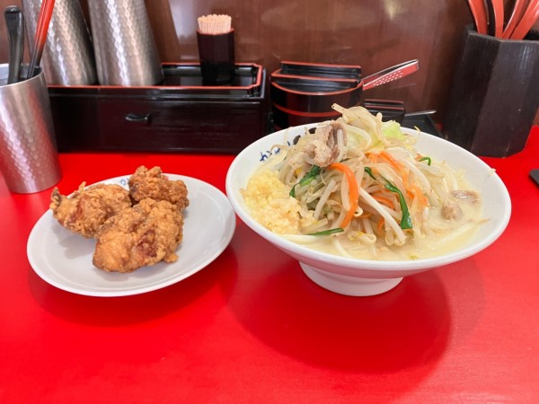 「濃厚タンメンから揚げセット」@濃厚タンメン かめしげの写真