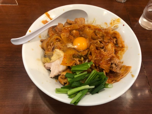 「メガ豚キムチまぜそば（10/9限定）」@メガガンジャの写真