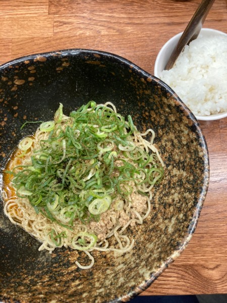 「汁なし担々麺、2辛、半ライス」@汁なし担担麺専門 キング軒 中野店の写真
