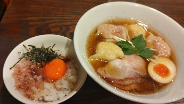 「2:2ラァ麺＆まかないご飯セット・和え玉 ￥1,700」@麺屋おやゆびの写真
