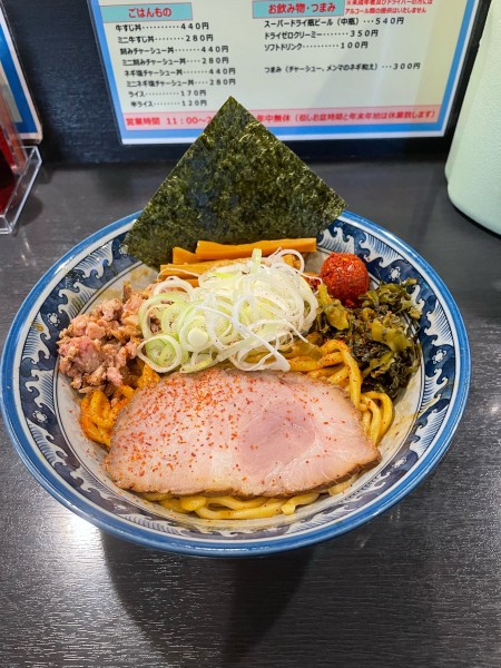 「辛油そば」@油そば 兎に角 南守谷店の写真