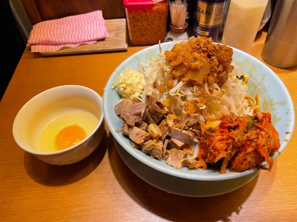 「汁なし　キムチトッピング」@麺屋 まんてん 二号店の写真