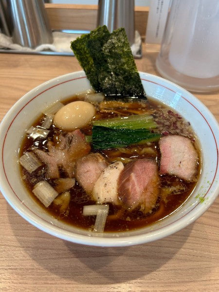 「特製手揉み中華そば 醤油」@麺処 にし尾の写真