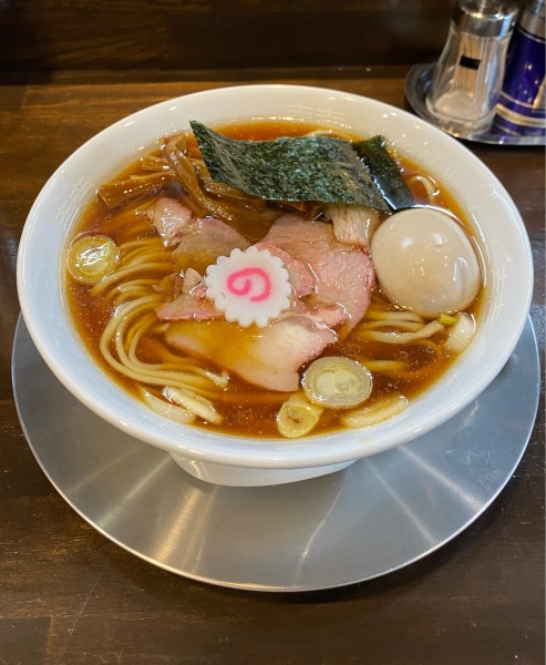 「東京醤油ラーメン￥850&味玉￥120」@自家製麺 うるちの写真