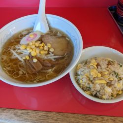 塩ラーメン＋半炒飯