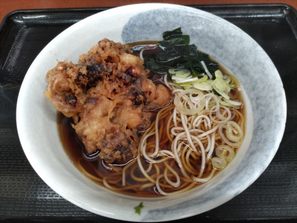 「ゲソ天そば」@信州生そば みのがさ 神田和泉町店の写真