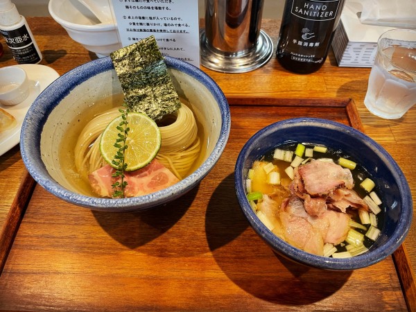 「昆布水つけめん塩(大)ちょい肉増し」@YOKOKURA STOREHOUSEの写真