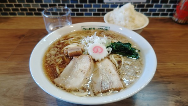 「限定背脂生姜醤油ラーメン+ライス」@らーめん ニューカッパの写真